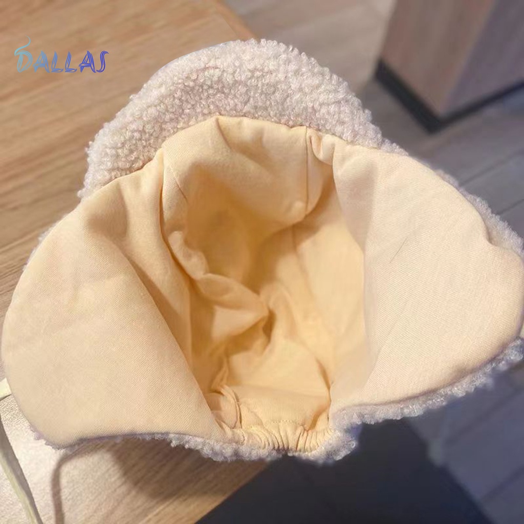 Mũ Vành Tròn Mềm Mại Thêu Chữ  Có Dây Cột Bảo Vệ Tai Dễ Thương Cho Bé Trai Bé Gái Hoạt Động Ngoài Trời