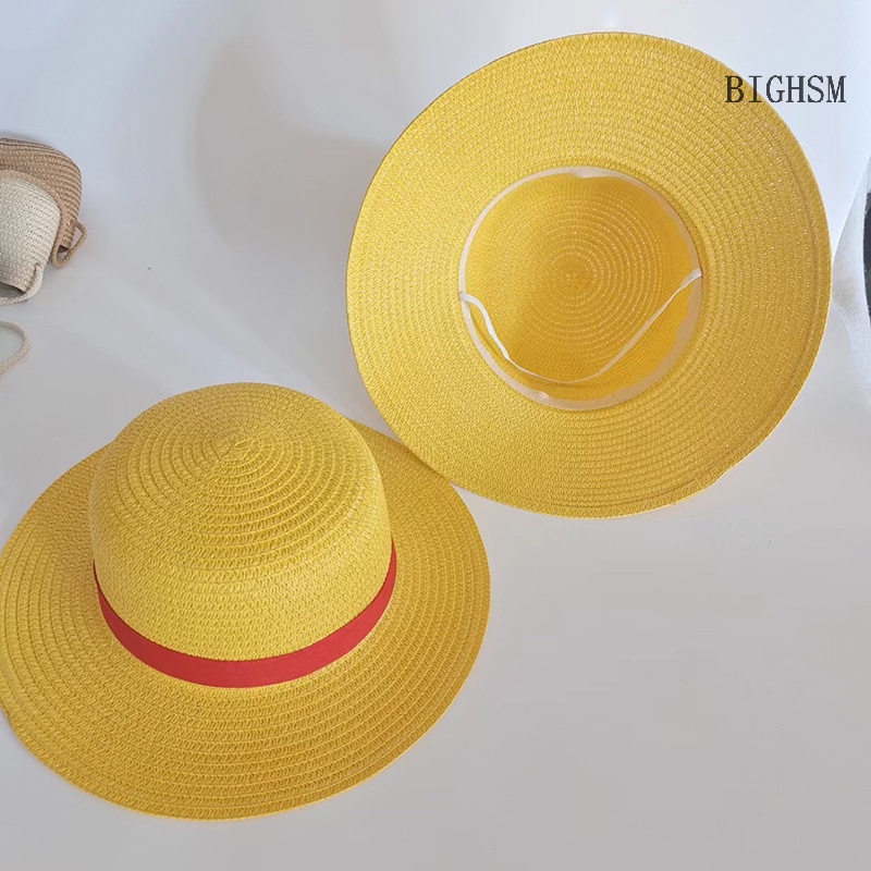 Bighsm Mũ Rơm Thủ Công Hóa Trang Nhân Vật Hoạt Hình one piece luffy Nhật Bản Chống Nắng Ngoài Trời Mùa Hè skk