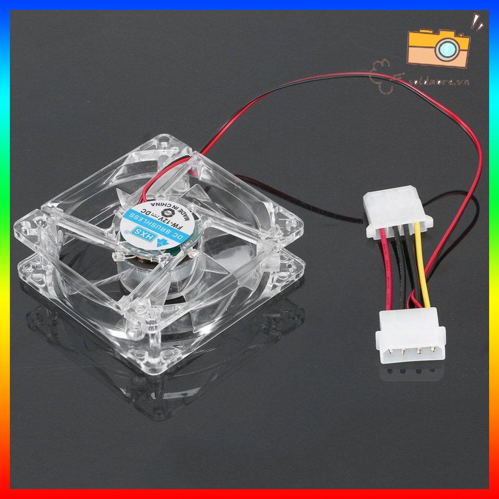 Quạt CPU máy tính 80MM Led Silent PC 12V Led Luminous Chass Quạt làm mát