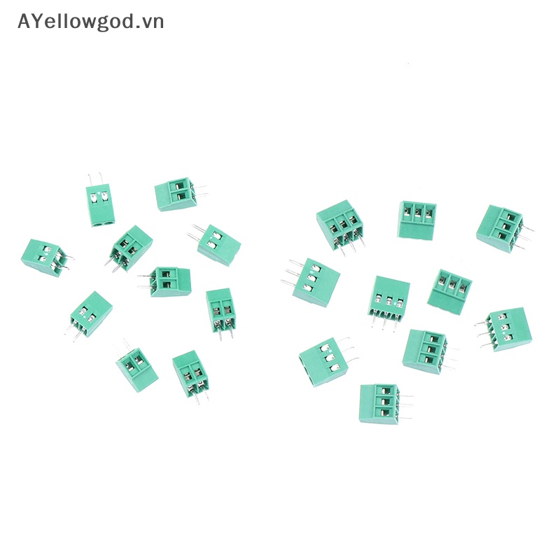 Set 10 Đầu Nối Dây Điện kf128 2pin 3pin 2.54mm 3.81mm 5.08mm Chuyên Dụng