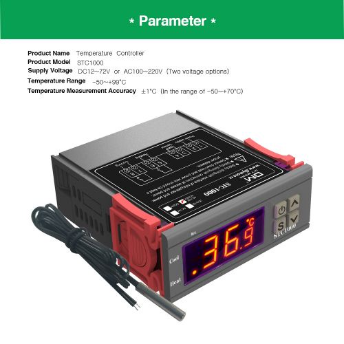 Bộ Điều Chỉnh Nhiệt Độ Kỹ Thuật Số voktta stc 1000 led dc 12v 24v 110-220v