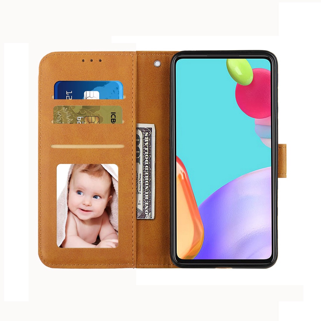 Cho iphone 13 pro max 13pro 13mini 12 pro max 12pro 12mini Bao Da Điện Thoại Dạng Ví Nắp Lật Nam Châm Có Ngăn Đựng Thẻ Và Dây Đeo