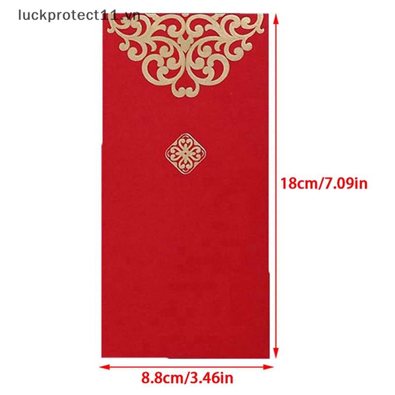 Set 10 Bao Lì Xì Đỏ May Mắn Cho Năm Mới / Đám Cưới / Lễ Hội Trung Hoa