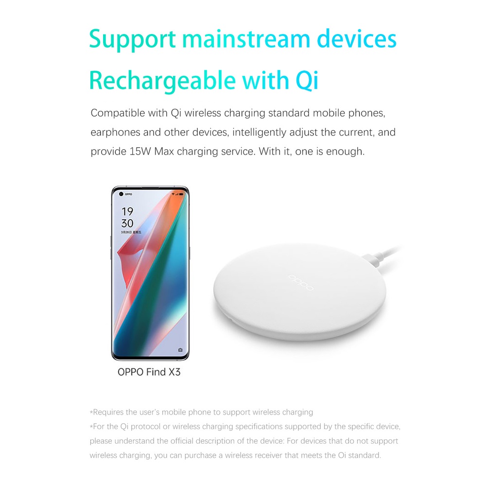 Đế Sạc Nhanh Không Dây 15w Cho Điện Thoại oppo find x3 / / ace2