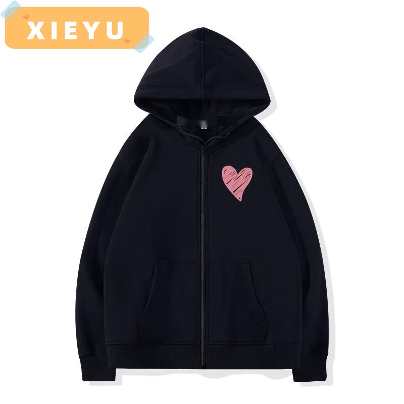 Áo khoác XIEYU WWY2390XOJ 38Z230918 khóa kéo có mũ trùm bền bỉ thoải mái cho nữ