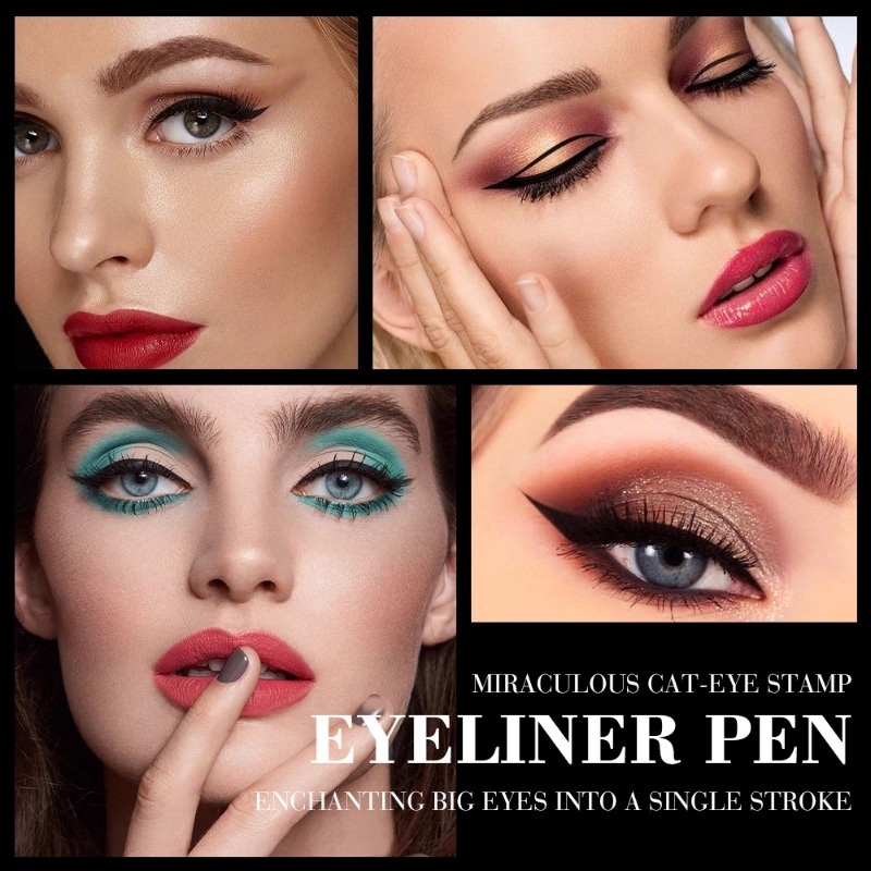 QIAWES 4Colors Ultra Slim 0,1mm Liquid Eyeliner Pen Chống nước nhanh khô Bút chì kẻ mắt lâu trôi dành cho nữ Mỹ phẩm trang điểm ღ COD