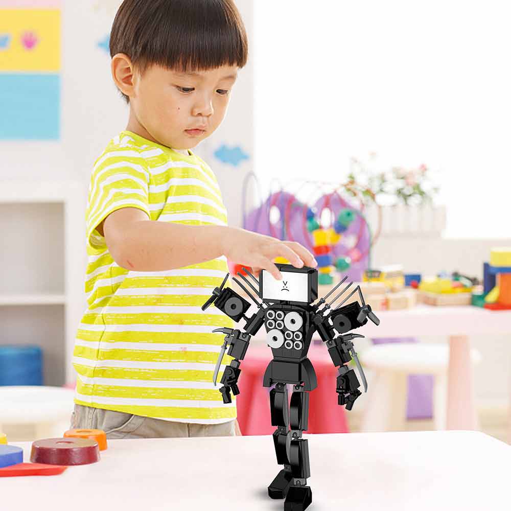 Skibidi Toilet Man Titan TV Man Building Block Toy Set Game Character Model Brick Toy Children's Gift