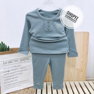[HRNEE] Bộ dài tay nỉ lông mềm ấm (6-9M đến 3-4Y)