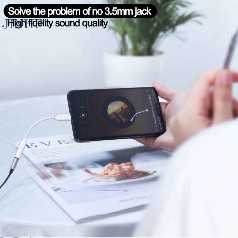 Jinhf Dây Cáp Chuyển Đổi Âm Thanh type c 3.5mm Cho usb Sang 3.5mm
