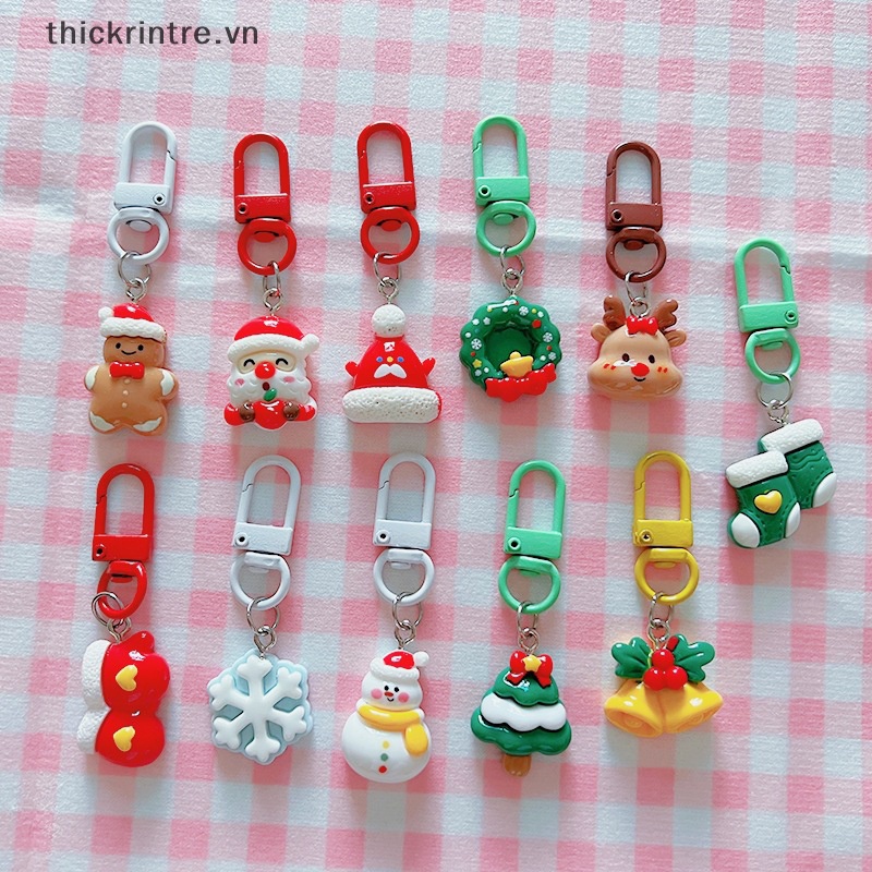 Th Móc Khóa Hình Búp Bê Hoạt Hình Người Tuyết Tuần Lộc Ông Già Noel Dễ Thương Làm Quà Tặng Giáng Sinh V