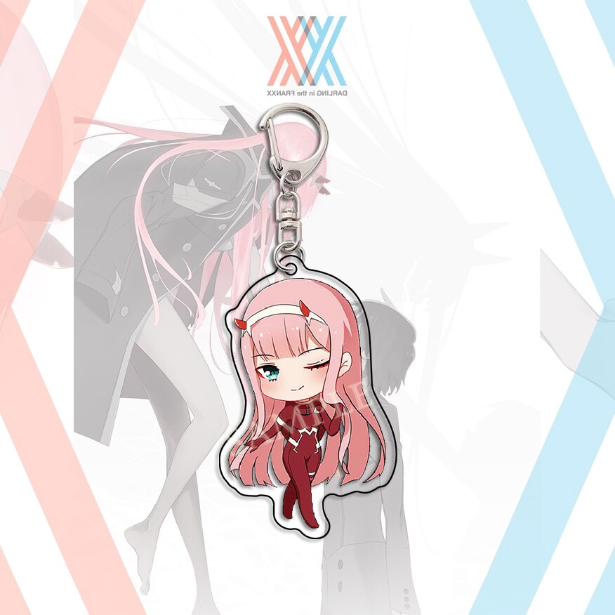 Móc khoá Japan Anime DARLING In The FRANXX Keychain Cute ZERO TWO Ichigo Miku Phụ Kiện Trang Trí Balo Túi xách