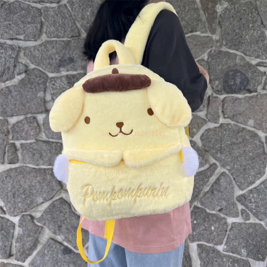 Mới sanrio Ba Lô Đeo Vai Hình cinnamoroll kuromi / Trái Tim Sức Chứa Lớn Nhồi Bông Đáng Yêu Làm Quà Giáng Sinh Cho Bé Gái
