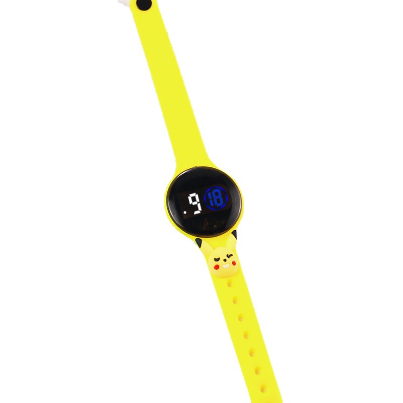 Đồng Hồ Điện Tử Thể Thao Chống Nước Hình pikachu / doraemon / Nhân Vật Hoạt Hình Có Đèn led Cho Trẻ Em