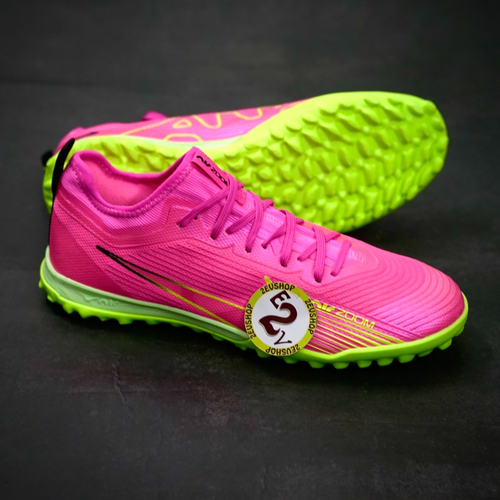 Giày bóng đá Air Zoom Mer Vapor 15 Pro Hồng, giày đá banh cỏ nhân tạo nam đã khâu đế - 2EVSHOP