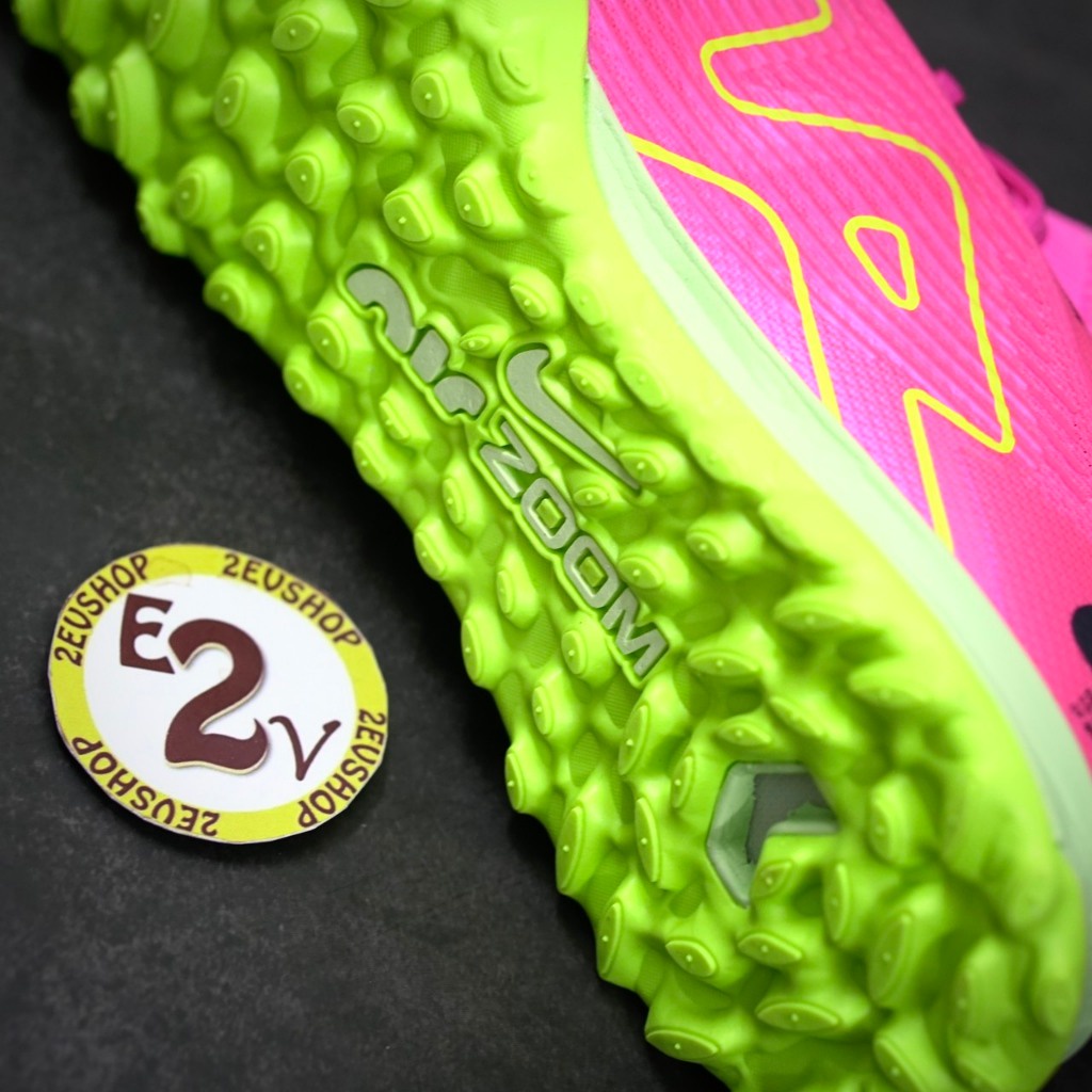 Giày bóng đá Air Zoom Mer Vapor 15 Pro Hồng, giày đá banh cỏ nhân tạo nam đã khâu đế - 2EVSHOP
