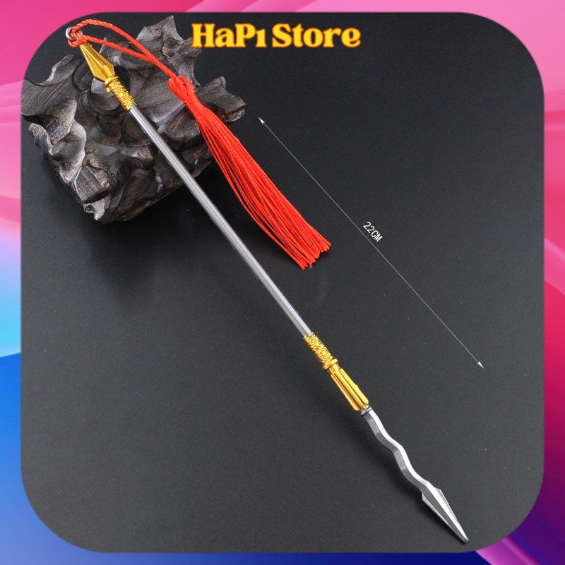 Mô hình Thủy Hử Xà Mâu Báo Tử Đầu Lâm Xung dài 22cm bằng Kim Loại Cao Cấp Siêu Đẹp mô hình Thủy Hử