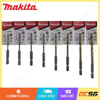 Mũi khoan sắt phủ Titan 2.5-6.0mm chuôi lục giác Hss-Tin Makita | DCSG