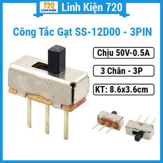 Công tắc gạt ss-12d00 - 3 chân, công tắc nút chuyển mạch