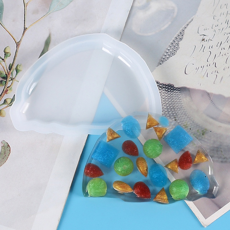 DIY Crafts Semicircle Pendant Epoxy Resin Mold Keychain Silicone Mould