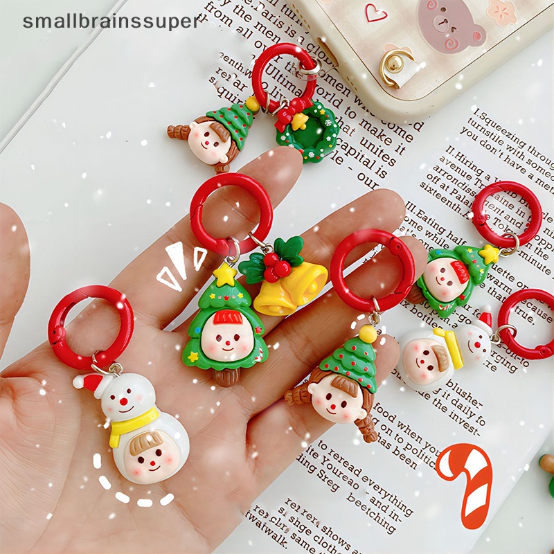 Smallbrainssuper Móc Khóa Hình Búp Bê Ông Già Noel Hoạt Hình Dễ Thương Dùng Làm Quà Tặng Giáng Sinh sbs