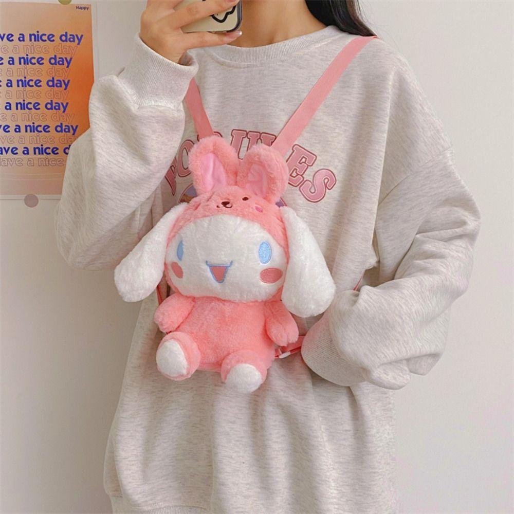 Shanhai Túi Đeo Chéo Hình Cầu Vồng Hoạt Hình Bằng Lông Nhung Dễ Thương Xinh Xắn