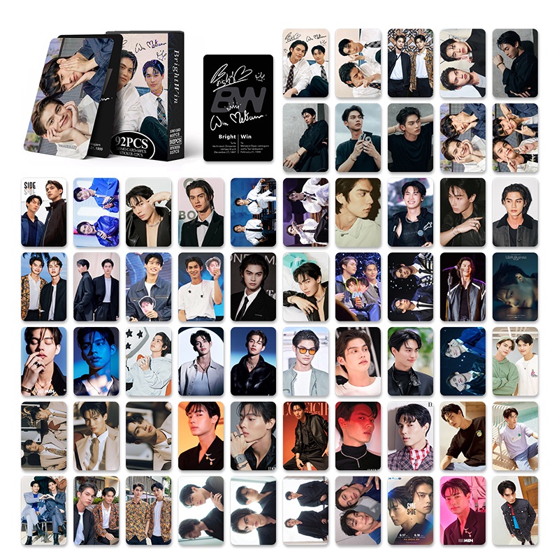 BRIGHTWIN Photocard Lomo Card Postcard Stickers 92pcs/box