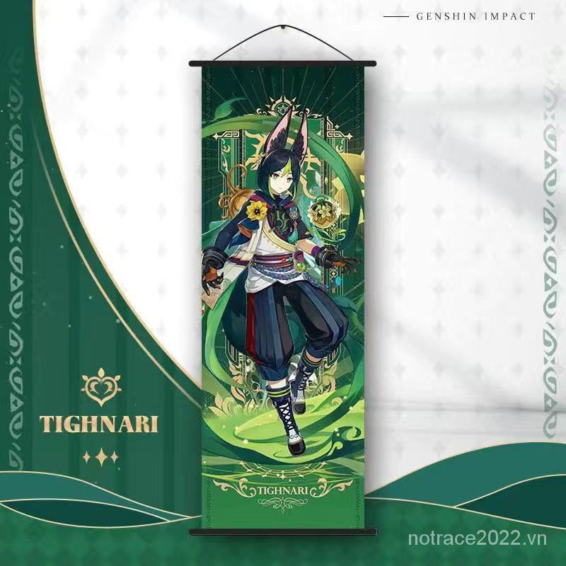 ★Genshin Impact★Furina & lyney & wriothesley & neuvillette Tranh Vải Lụa Treo Tường Trang Trí