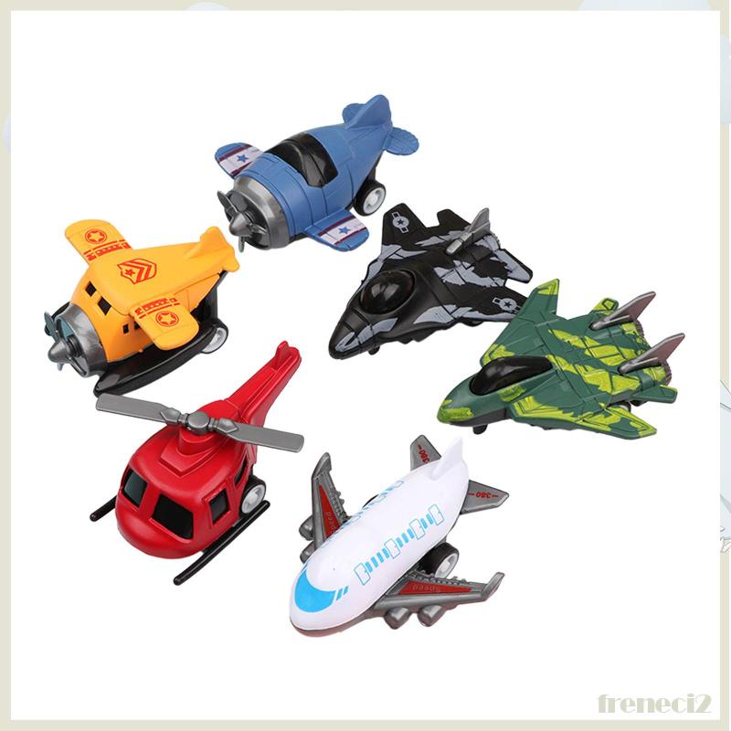 Set 6 Máy Bay Đồ Chơi Kéo Dây Sau Lưng Cho Bé