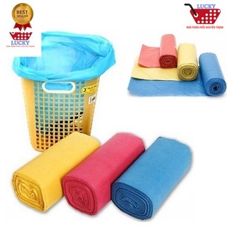 Combo 3 Cuộn Túi đựng rác màu (Size Đại ,Trung, Tiểu) 1kg - Tự phân hủy, Thân thiện với môi trường