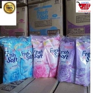 Thùng Nước xả vải Fresh Soft Thái lan 24 túi ( 600ml/ túi )