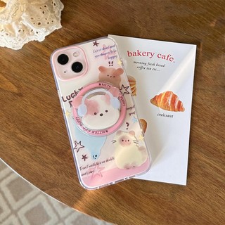 Vỏ Bao Da Điện Thoại Cứng Từ Tính Hình Ba Chú Mèo Cho iphone 12 12pro 12promax 13 13pro 13promax 14 14pro 14promax 15 15pro 15promax Ốp