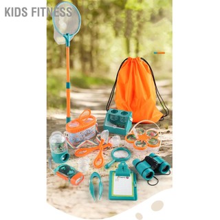 Kids Fitness Explorer Kit Ống nhòm Notepad Kính lúp Bộ sưu tập Hộp cắm trại phiêu lưu ngoài trời
