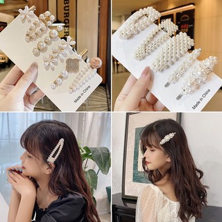 Ins Kẹp Tóc Ngọc Trai Bên Cô Gái