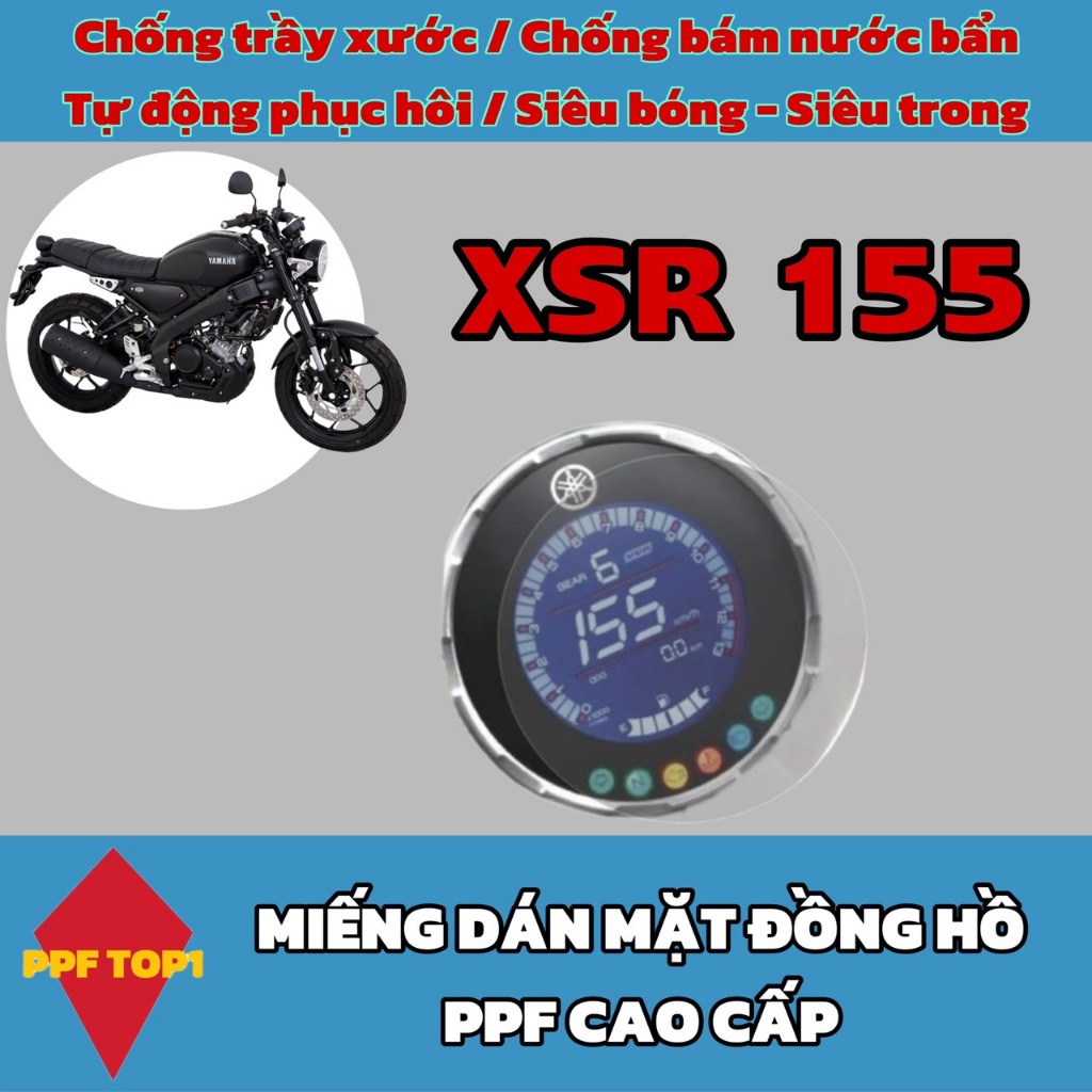 PPF YAMAHA XSR155 | MIẾNG DÁN MẶT ĐỒNG HỒ XE XSR155, CHỐNG TRẦY VÀ KHẮC PHỤC VẾT XƯỚC HIỆU QUẢ .TKS