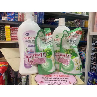 Sữa tắm gervenne 1.2kg tặng túi 600g - cho làn da sáng mịn
