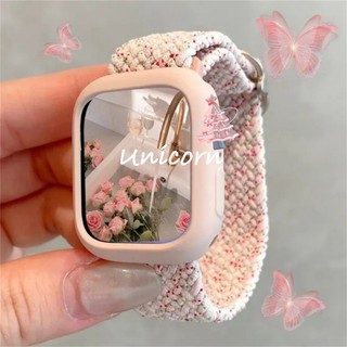 Dây Đeo Bằng Nylon Phong Cách Hàn Quốc Dễ Thương Cho Apple Watch 40mm 41mm 45 44 49mm 38 42 iWatch Series 9 8 7 6 5 4 3 SE 40