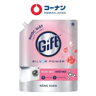 Nước giặt GIFT chứa nano bạc+ khử mùi, dịu nhẹ với da 3.6Kg