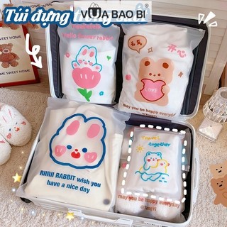 Túi zip khóa kéo nhựa PE đựng đồ du lịch đa năng TU16 túi kéo khóa chống nước đựng đồ dùng