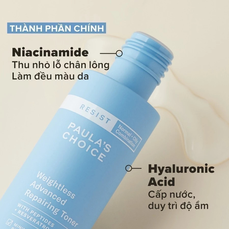 Toner Paula's Choice Resist Weightless Advanced Repairing Toner Cho Da Dầu Và Lão Hóa 118ml