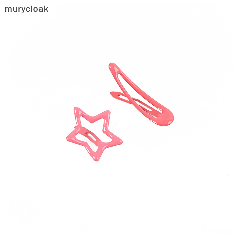 Mur # Bộ 2 Kẹp Tóc Kim Loại Hình Ngôi Sao Nhiều Màu Sắc Phong Cách Hàn Quốc bb y2k vn