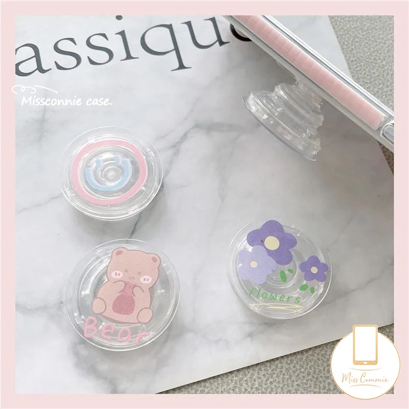 Giá Đỡ Điện Thoại Dạng Nhẫn Đeo Tay Hình Gấu Hoạt Hình Dễ Thương Phong Cách Hàn Quốc