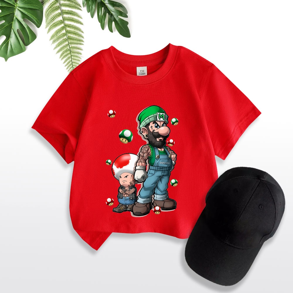 Áo thun trẻ em MARIO ART 2, áo thun cho bé, có big size và size người lớn, 4 màu, Anam Store
