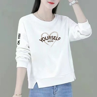 Mới Áo Thun Lửng Tay Dài Phong Cách Hàn Quốc Dành Cho Nữ