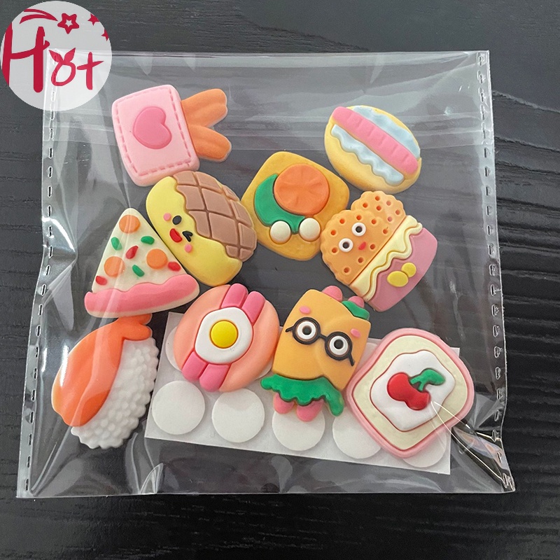 Jr Set 10 Miếng Dán pvc Họa Tiết Hoạt Hình 3d Trang Trí Tủ Lạnh / Điện Thoại diy vn