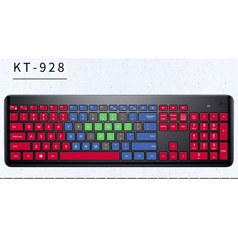 Miếng Dán Trang Trí Bàn Phím Không Dây Chống Trầy Xước Họa Tiết Hoạt Hình Cho dell km117 wk118