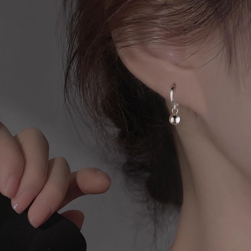 Khuyên Tai Tròn May Mắn Mạ Bạc Thời Trang Cho Nữ