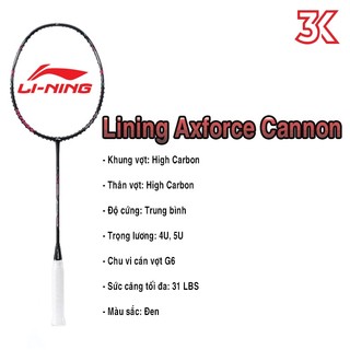 Vợt Cầu Lông Lining Axforce Cannon nội địa 1 khung vợt 1 túi