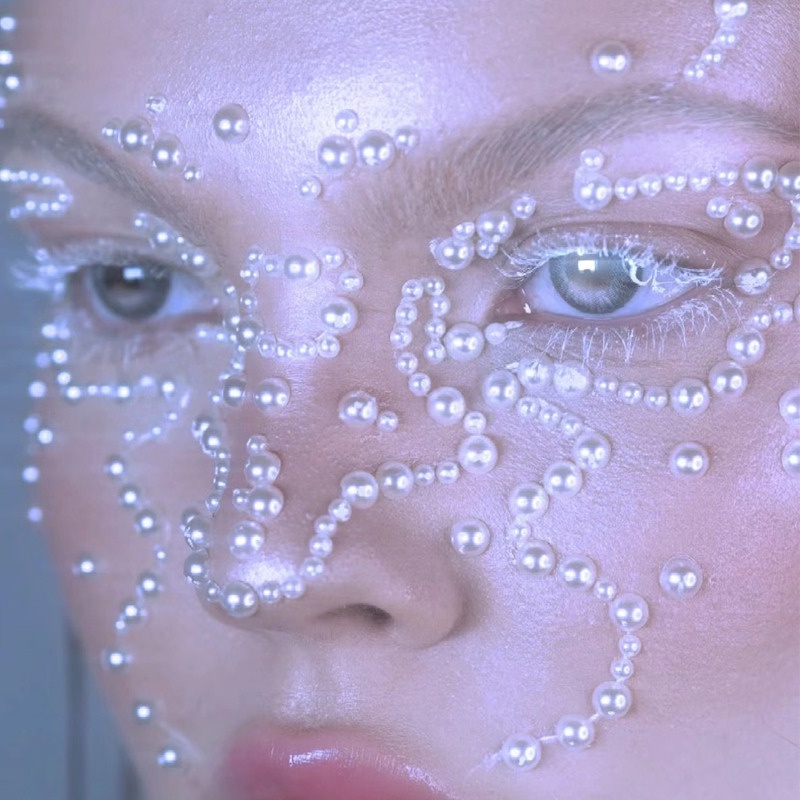 Miếng Dán Trang Điểm Mặt / Trang Trí Móng Tay Tự Dính Hình Mặt Trăng / Ngôi Sao Lấp Lánh Nhiều Màu Sắc