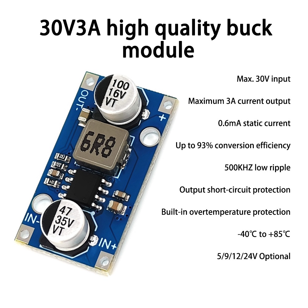 Mô Đun Hạ Áp dc-dc 6v ~ 30v Sang 5v 9v 12v 3a Chuyên Dụng