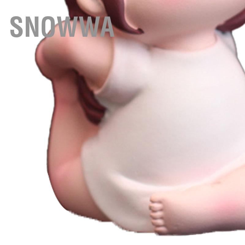 Snowwa Bức tượng cô gái tập yoga Hoạt hình đáng yêu Dễ thương Trang trí thời trang Tư thế Yoga Cô cho ô tô